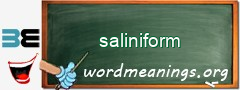 WordMeaning blackboard for saliniform